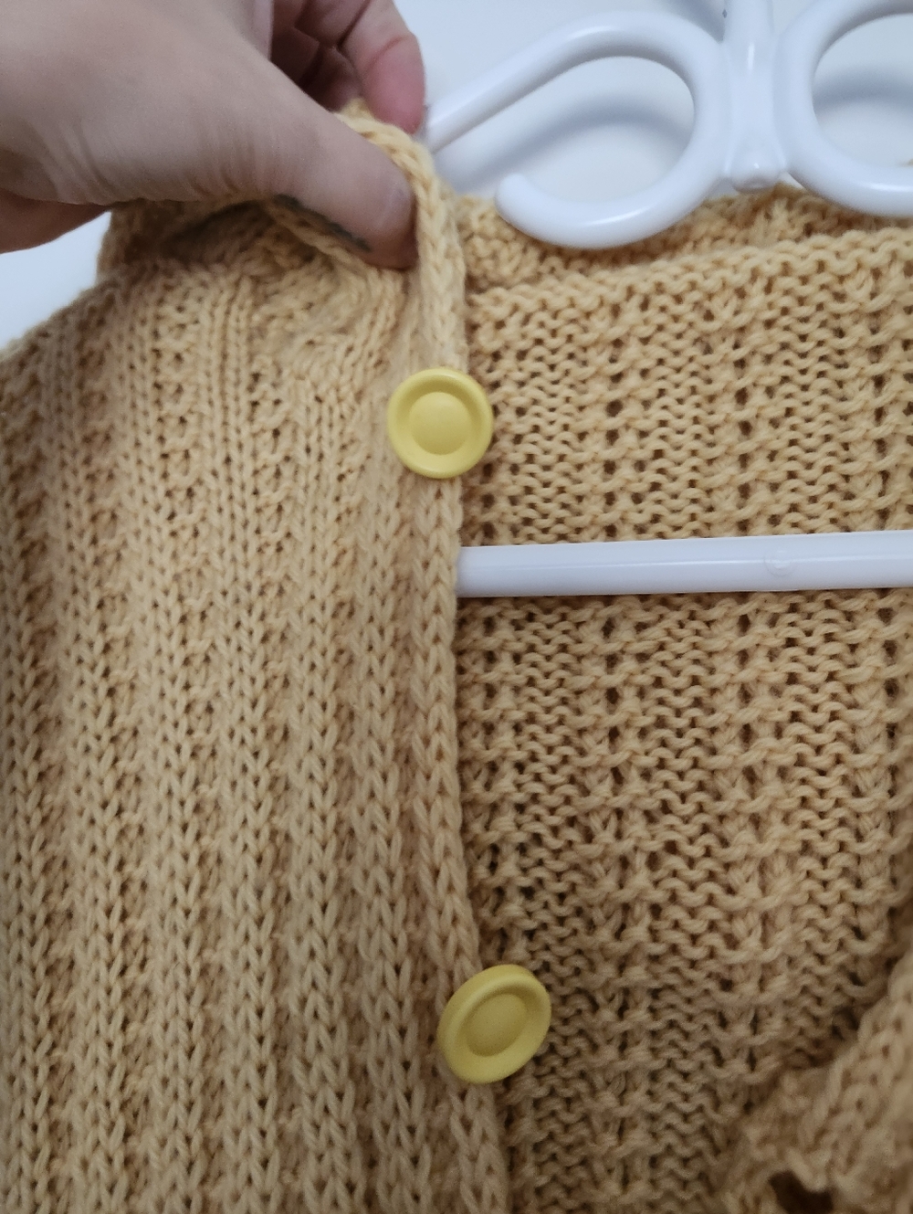 Handmade Relaxed Fit Yellow Sweater | Sustainable Bamboo Wool - Picture 8 of 8